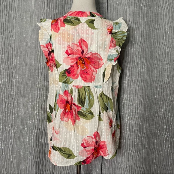 Loft Bouquet Ruffle Shell - Picture 5 of 9